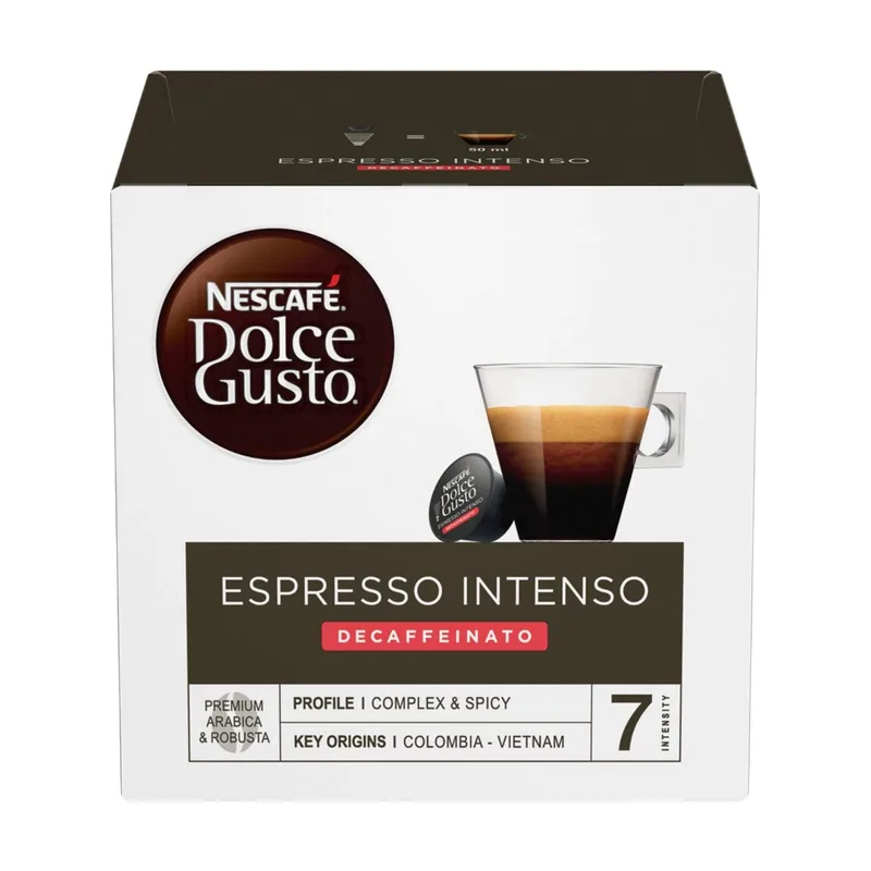 Dolce Gusto Nescafé Espresso Intenso Decaffeinato Cápsula de café Tueste medio 30 pieza s