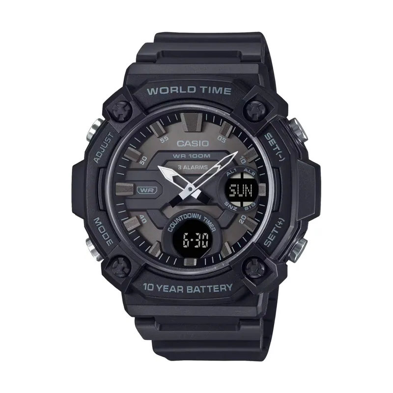 Casio Reloj Análogico-Digital para Hombre Correa en Resina AEQ-120W-1BVDF