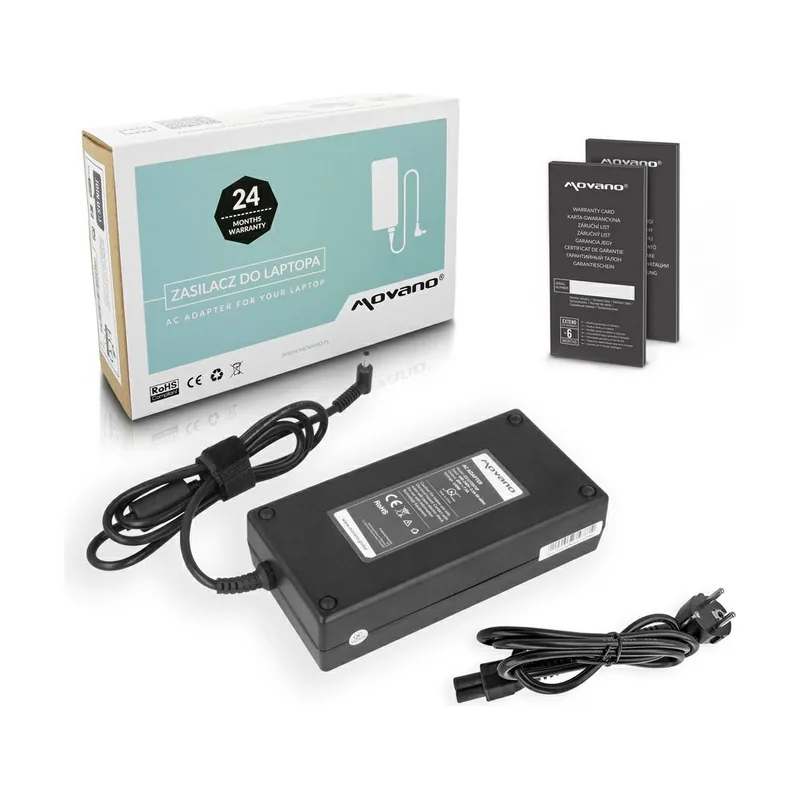Movano Cargador compatible para portátil msi 150w 20v 7.5a 4.5x3.0 mm