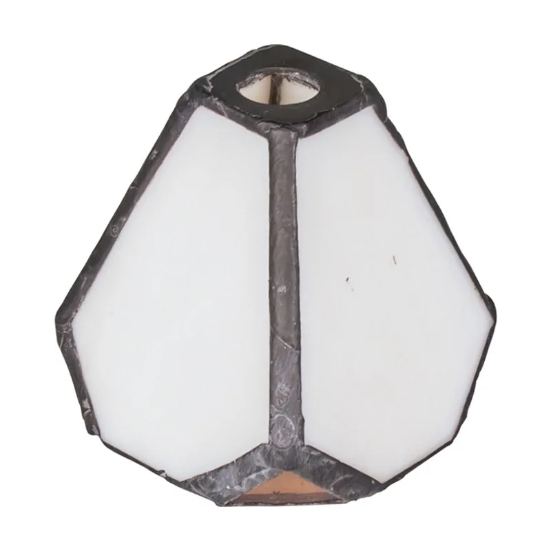 Interlusa Tulipa tiffany de cristal blanco y marrón d.6xalt.5,5cm