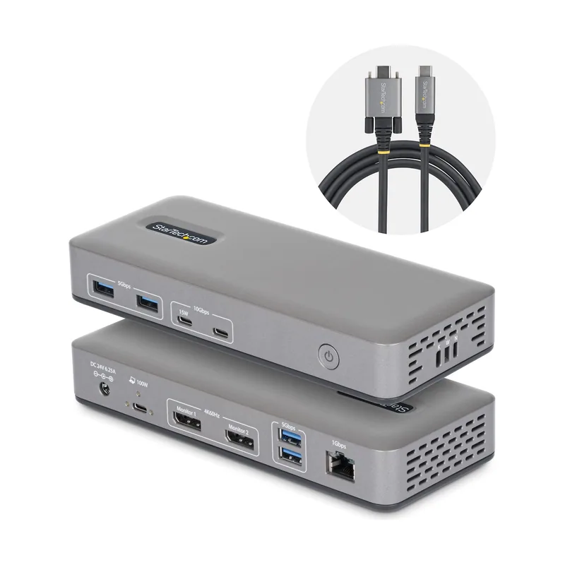 Startech StarTech.com Docking Station USB-C de 2 Monitores DisplayPort