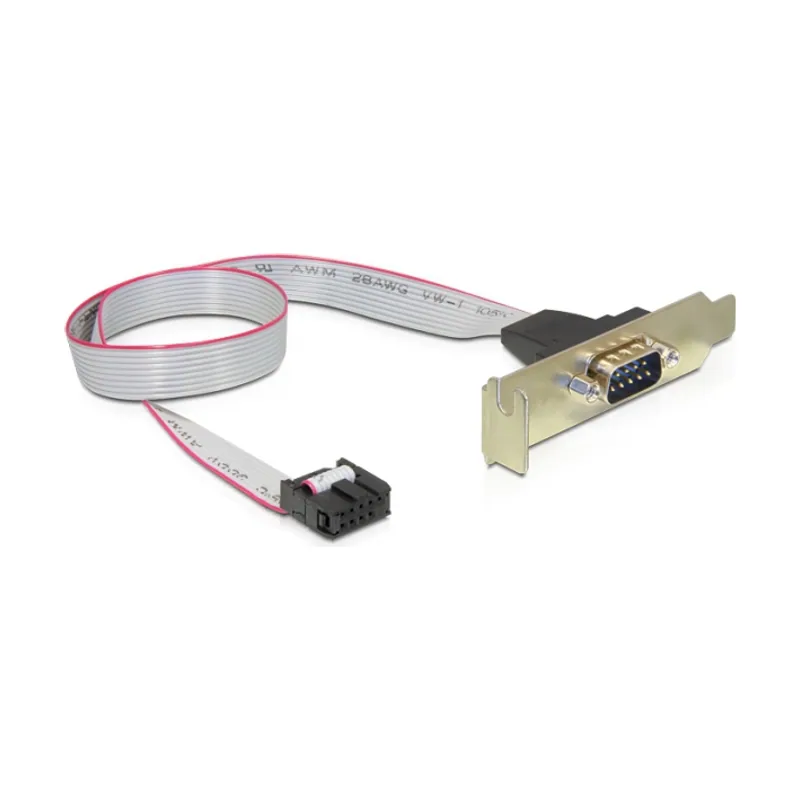 Delock 89300 cable de serie Gris 0,4 m DB9 9-p COM