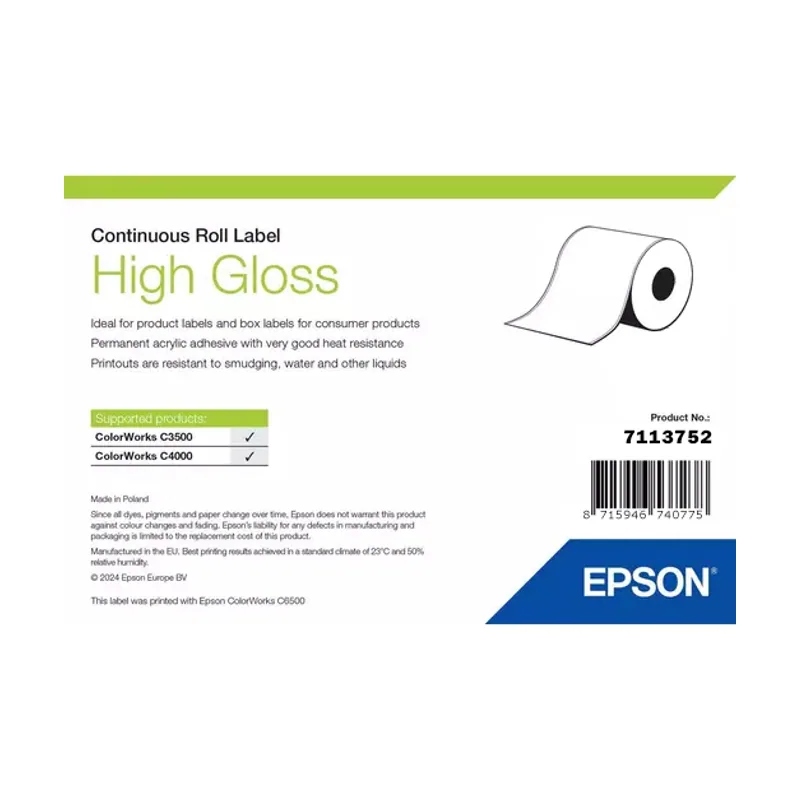 Epson High Gloss Label Etiqueta para impresora autoadhesiva