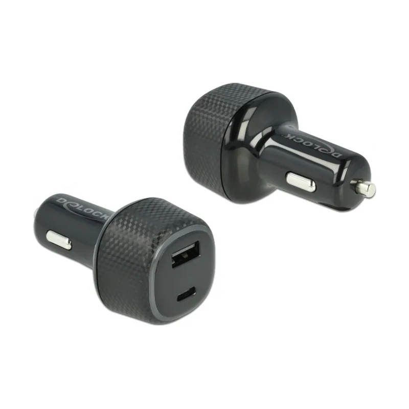 Delock Cargador para auto USB Type-C PD 3.0 y USB Tipo-A con 63 W