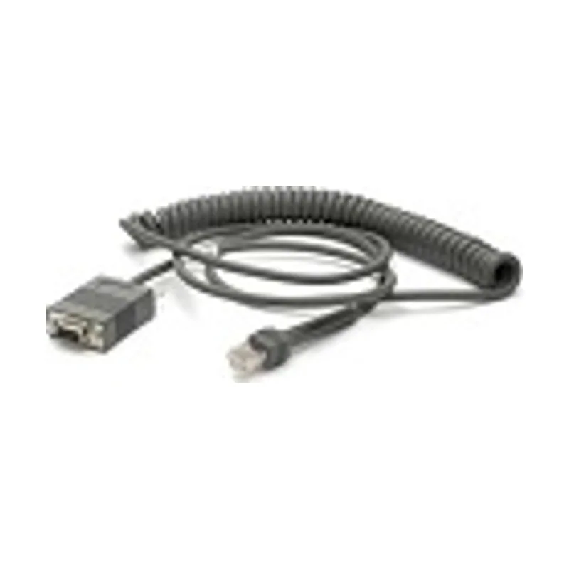 Zebra CBA-RF2-C09ZAR cable de serie Negro 2,8 m RS232 DB9
