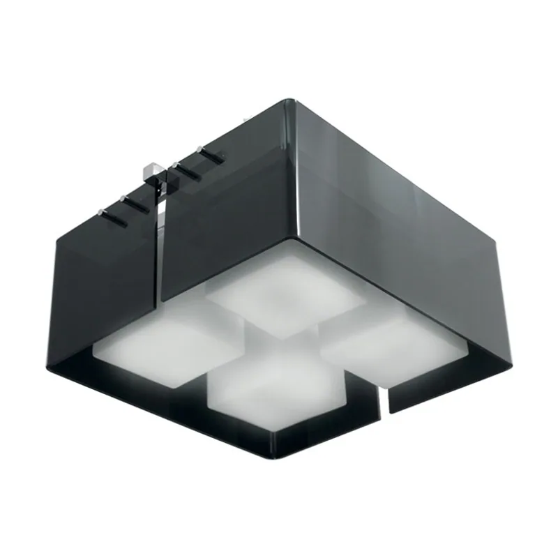 Lumit Plafón roberta cuadrado 4xe27 l.41xan.41xal.21cm negro/cromo