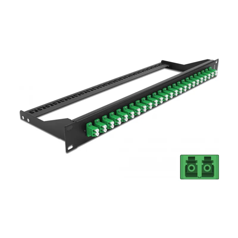Delock Panel de parches de fibra 19" 24 puertos LC Duplex