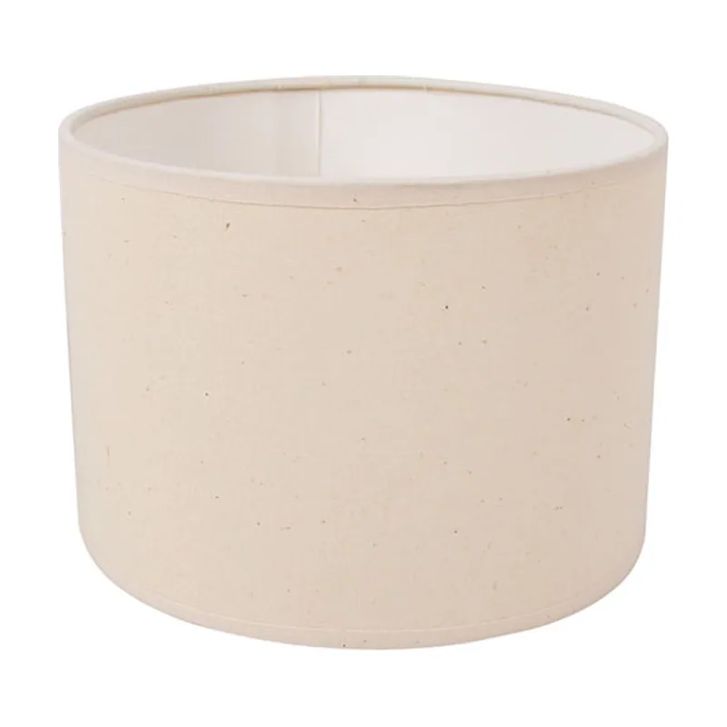 Lumit Pantalla cipriota redondo tela pvc8886 con encaje e27 al.15xd.20cm beije