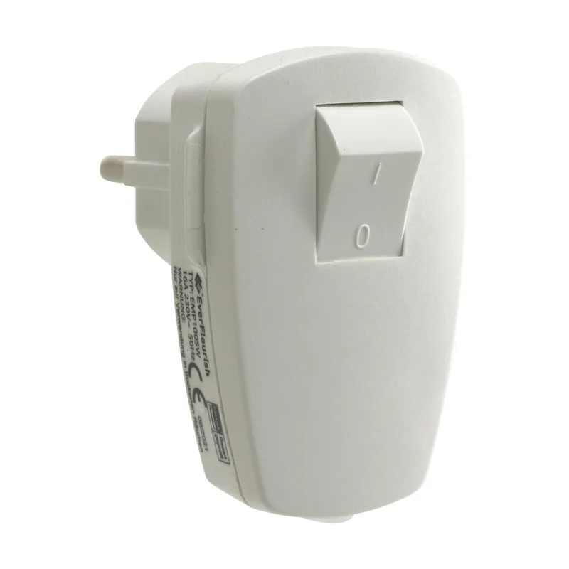Bachmann schutzkontaktstecker weiss abschaltbar wippschalter 2-p