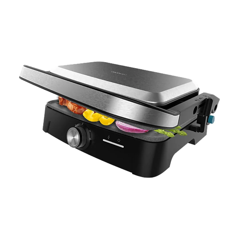 Cecotec Parrilla Eléctrica con Grill Rock'nGrill 1500 Full Open.