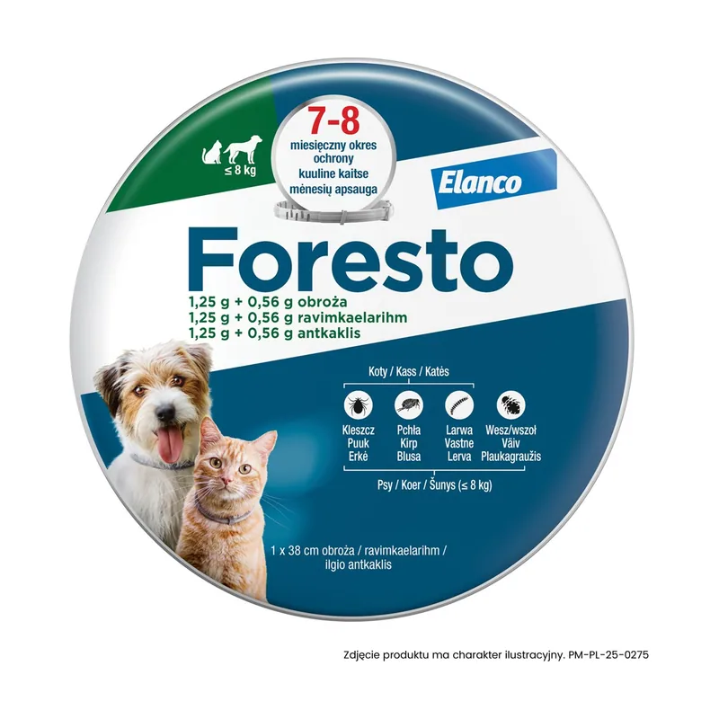 Elanco collar foresto para perros y gatos de menos de 8 kg