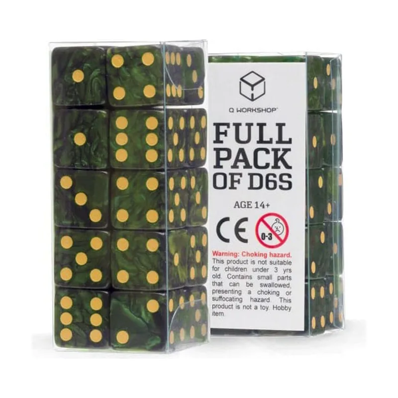 Q workshop pack de dados full pack d6 verde 20