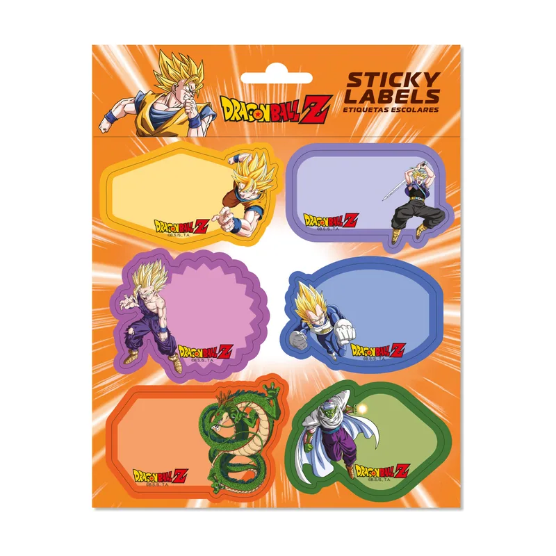 4 Etiquetas adhesivas premium dragon ball