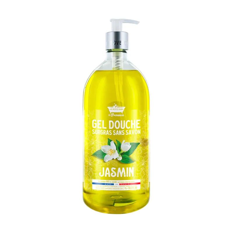 Les petites bains de provence, jasmine, shower gel, for sensitive skin, 1000 ml