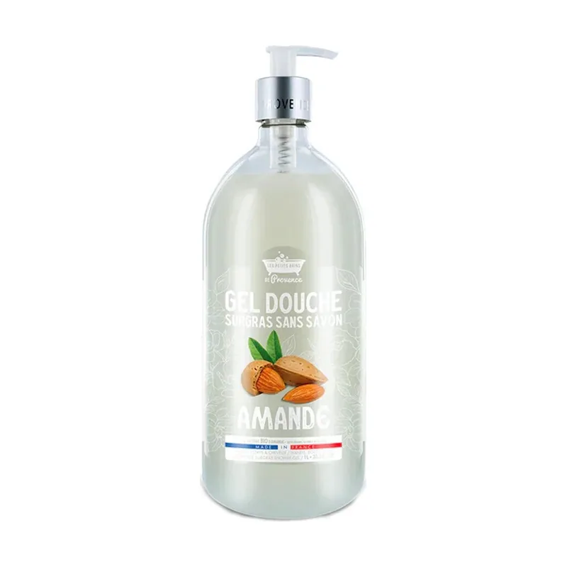Les petites bains de provence, almond, shower gel, for sensitive skin, 1000 ml