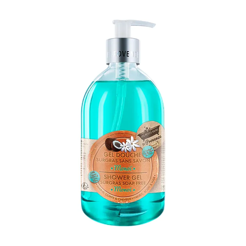 Les petites bains de provence, monoi, shower gel, for body, face & hair, for sensitive skin, 500 ml