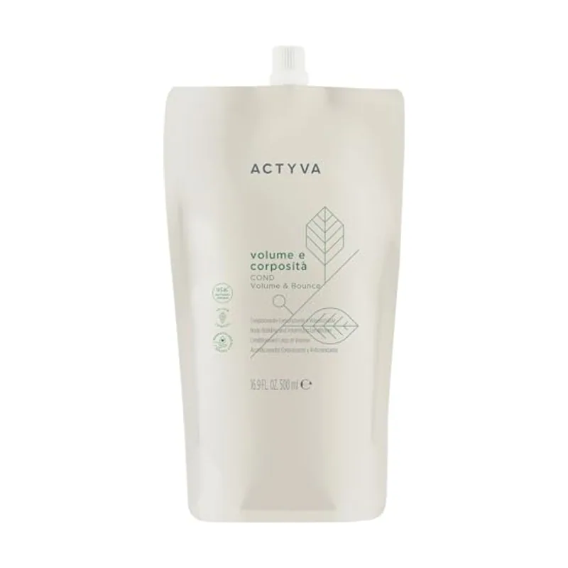 Kemon Actyva Acondicionador para cabello fino con efecto de volumen con linaza
