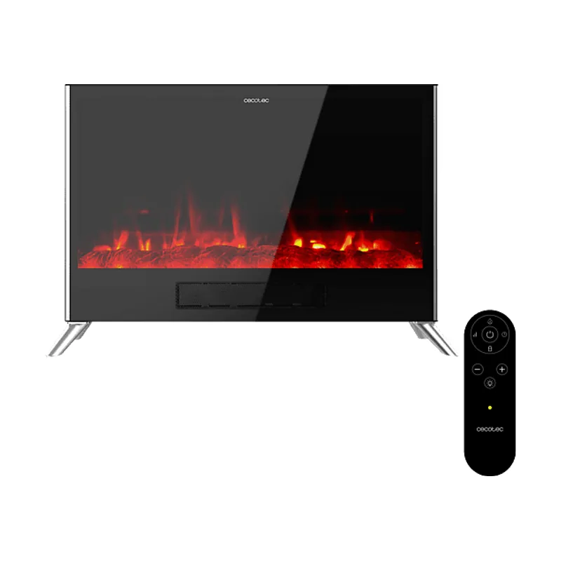 Cecotec Chimenea Eléctrica con Mando ReadyWarm 7500 3in1 Total Flames.