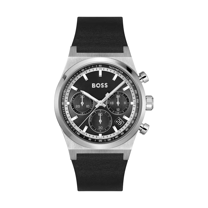 Hugo Boss BOSS Reloj Cronógrafo de Cuarzo para Hombre Colección Candor Chrono con Correa de Cuero