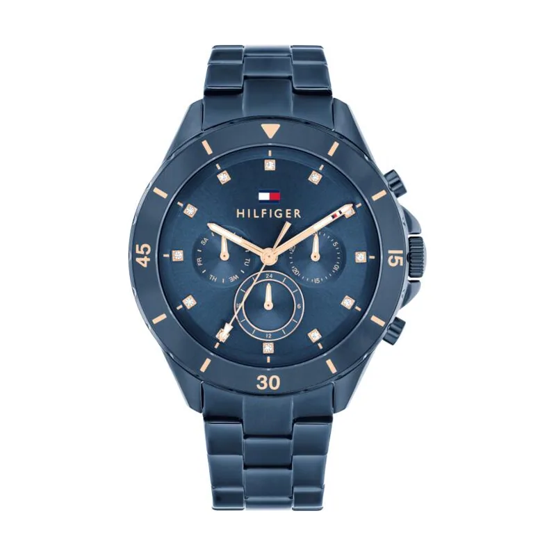 Tommy Hilfiger Reloj Analógico de Cuarzo multifunción para Mujer con Correas en