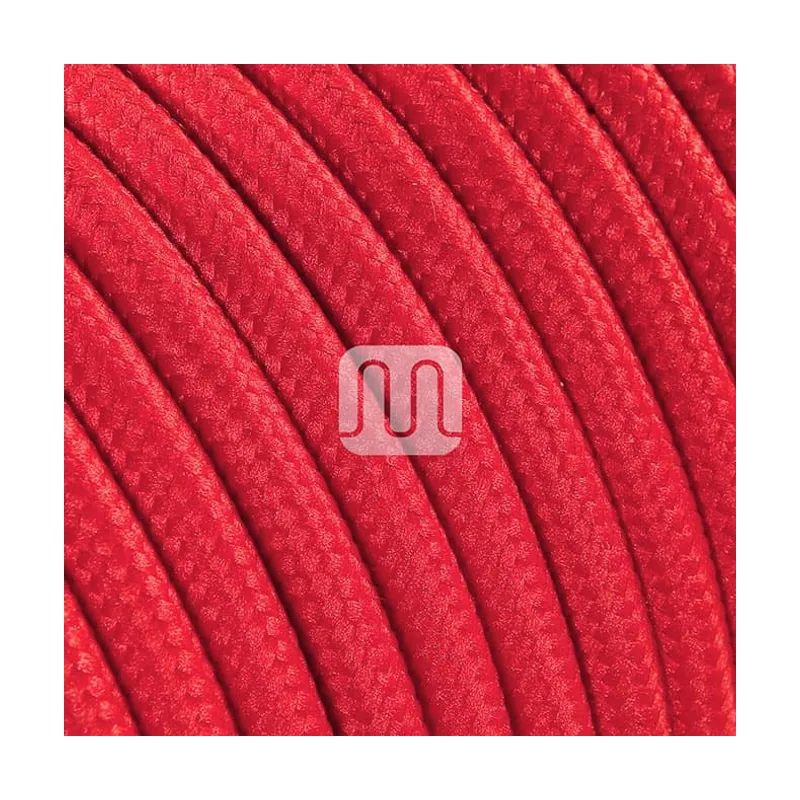 Merlotti Cable eléctrico redondo revestido de tela de negro 3 x 0,75 mm para lámparas