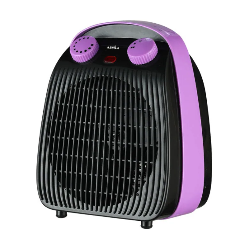 Abrila Termoventilador elect.burlete 2000w negro/lila 2pot 3funciones antivuelco seguridad termostato ajust.23,5x19x14cm