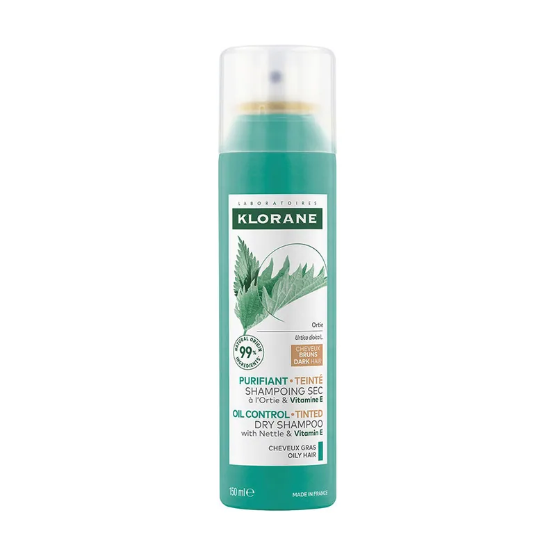 Klorane A LA ORTIGA champú seco seborregulador castaño/moreno 150 ml