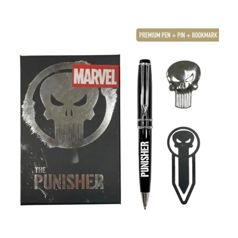 Cerdá Set de Bolígrafo Premium The Punisher Marvel para Adultos y Jóvenes
