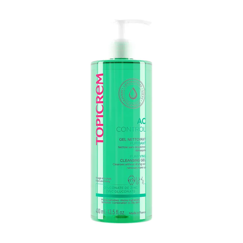 Topicrem AC CONTROL gel limpiador purificante 400 ml