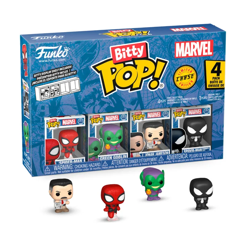 Funko Bitty Pop! 4 Pack Spider-Man & More 1 in 6 Chase Chance
