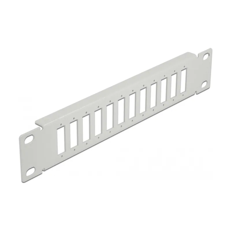 Delock Panel de conexión de fibra óptica de 10" y 12 puertos para SC Duplex/LC Quad 1U