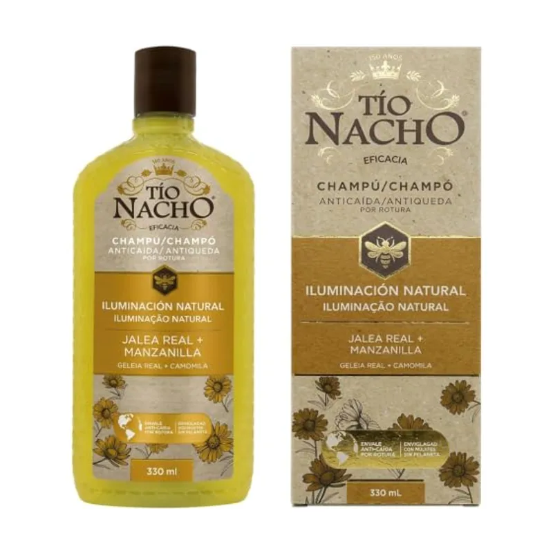 Tío nacho Champú anticaída iluminación natural botella 330 ml