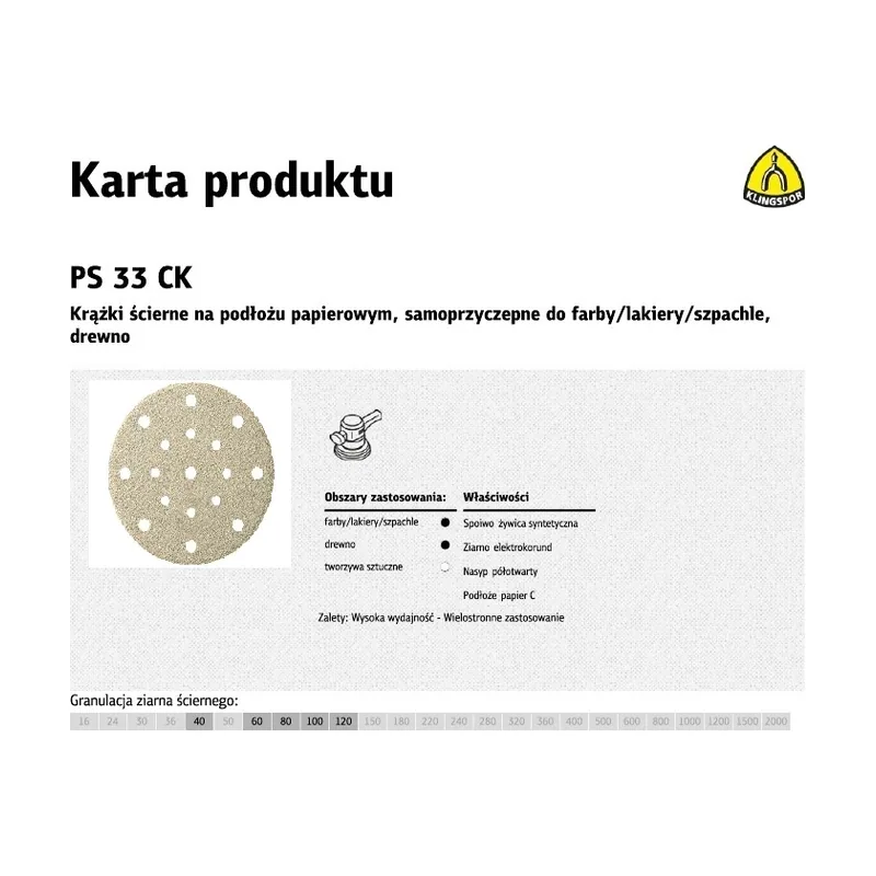 Klingspor 310531 Discos con Soporte de Papel con Sujeci�n cierre de gancho y bucle
