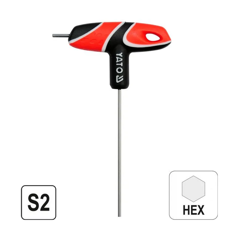 Yato YT-05572 llave hexagonal Llave allen con mango en T Métrico 1 pieza s