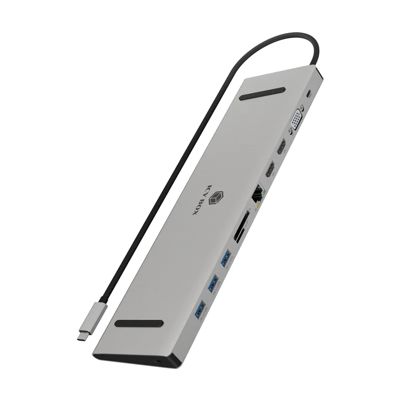 ICY BOX Estación de Acoplamiento USB-C con Salida de vídeo de 3 vías