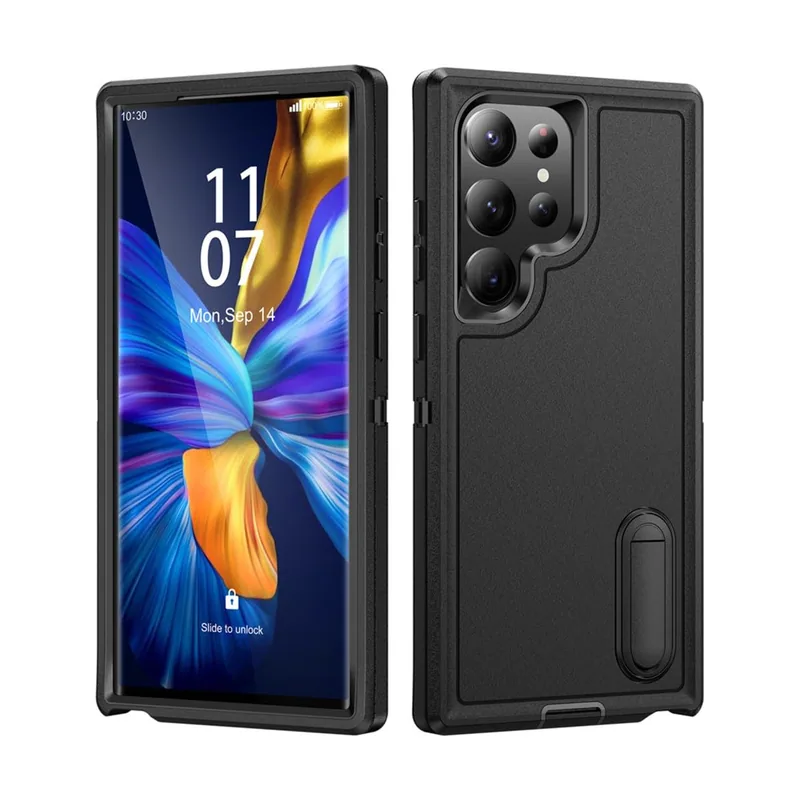Plusonic Funda para Samsung Galaxy S23 Ultra Plus S22 Ultra Plus A54 A53 A14 A53 Protector Resistente y Resistente con Funda con Soporte