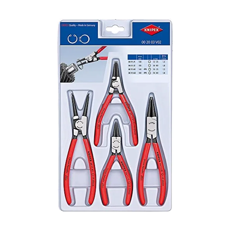 Knipex Juego de alicates para arandelas cartulina autoservicio/blíster 00 20 03 V02