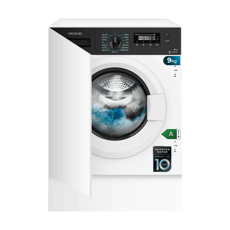 Cecotec Lavadora 9Kg Integrable Bolero DressCode 940 BI Inverter A.