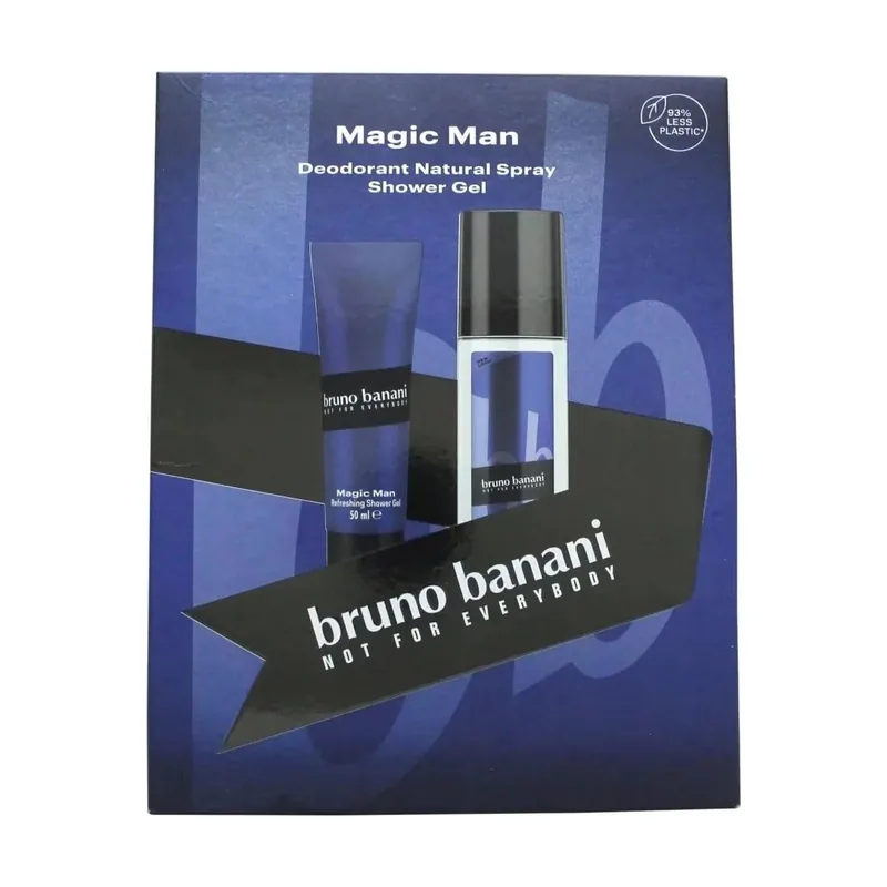 Bruno banani magic man gift set 75ml deodorant natural spray + 50ml shower gel