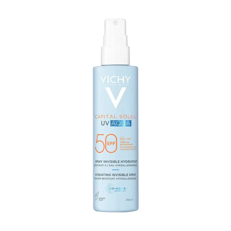 Vichy Capital Soleil Uv Aqua Spf50 Spray Hidratante Invisible 200 Ml
