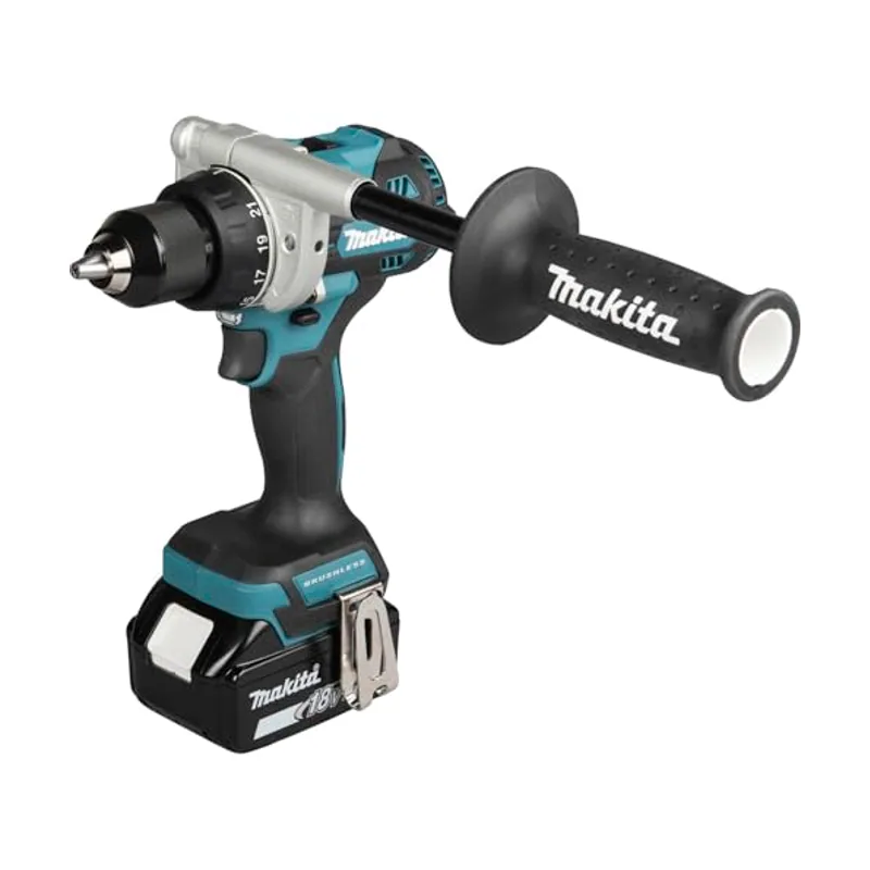 Makita Taladro atornillador de impacto inalámbrico DHP492RTJ 18 V/5,0 Ah IEC Li-Ion