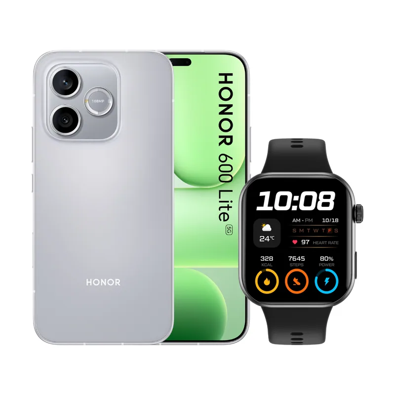 Honor BUNDLE 600 LITE V GREY+WATCH 2i BLACK 16,8 cm doble 5G USB Tipo C 6520 mAh