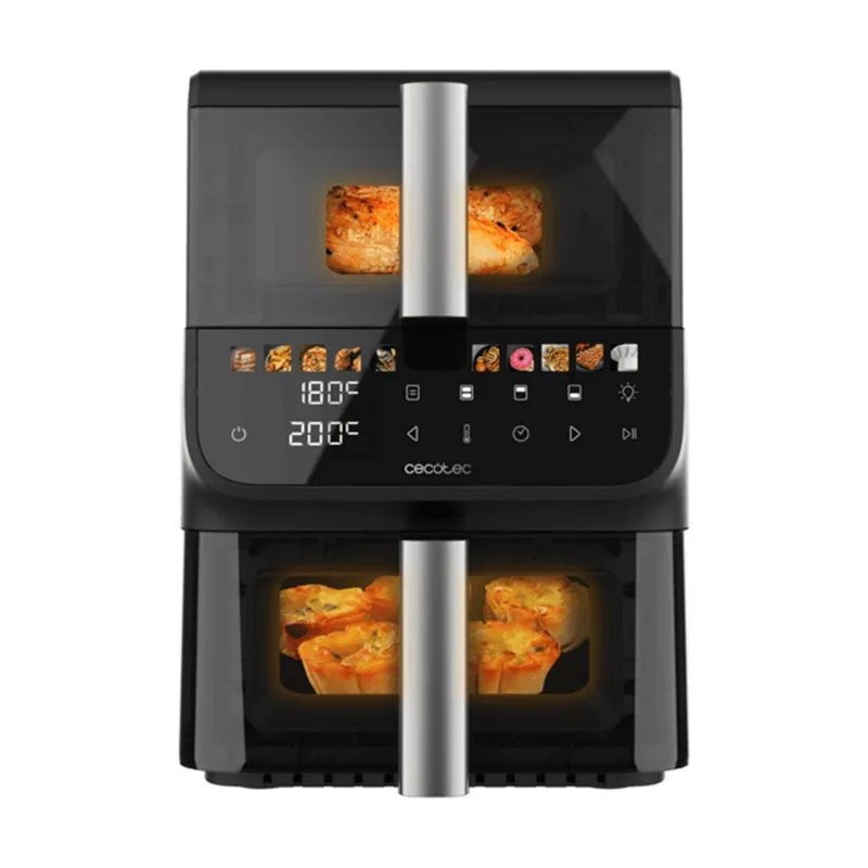Cecotec Freidora de Aire 10L Cecofry DuoLevel 10000 DuoSize Window 2500W