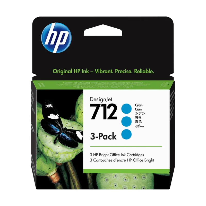 HP Pack de 3 cartuchos de tinta DesignJet 712 de 29 ml