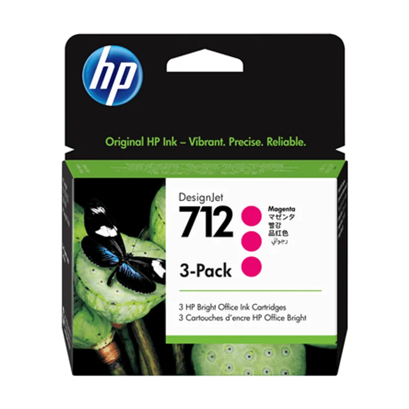HP Pack de 3 cartuchos de tinta DesignJet 712 de 29 ml Magenta