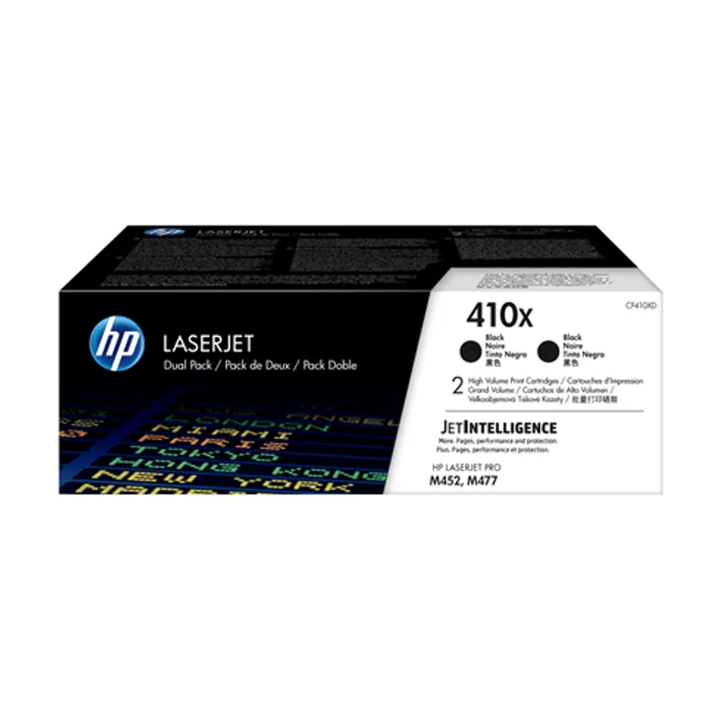 HP Pack de 2 cartuchos de tóner 410X