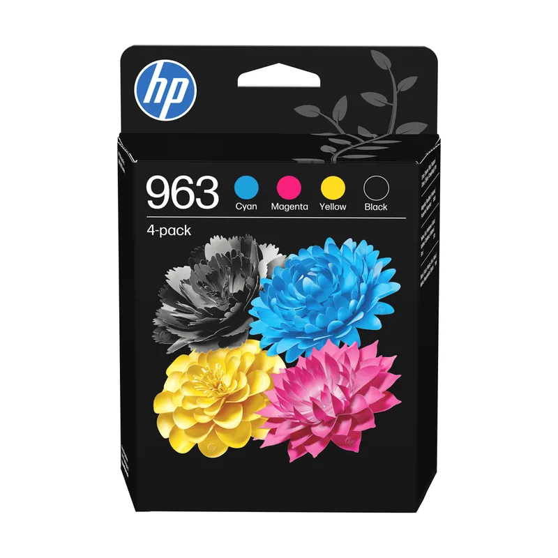 HP Paquete de 4 cartuchos de tinta 963 negro/cian/magenta/amarillo