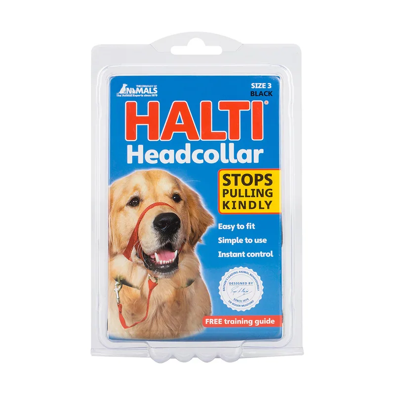 Company Of Animals Halti collar con bozal de tela negro para perros