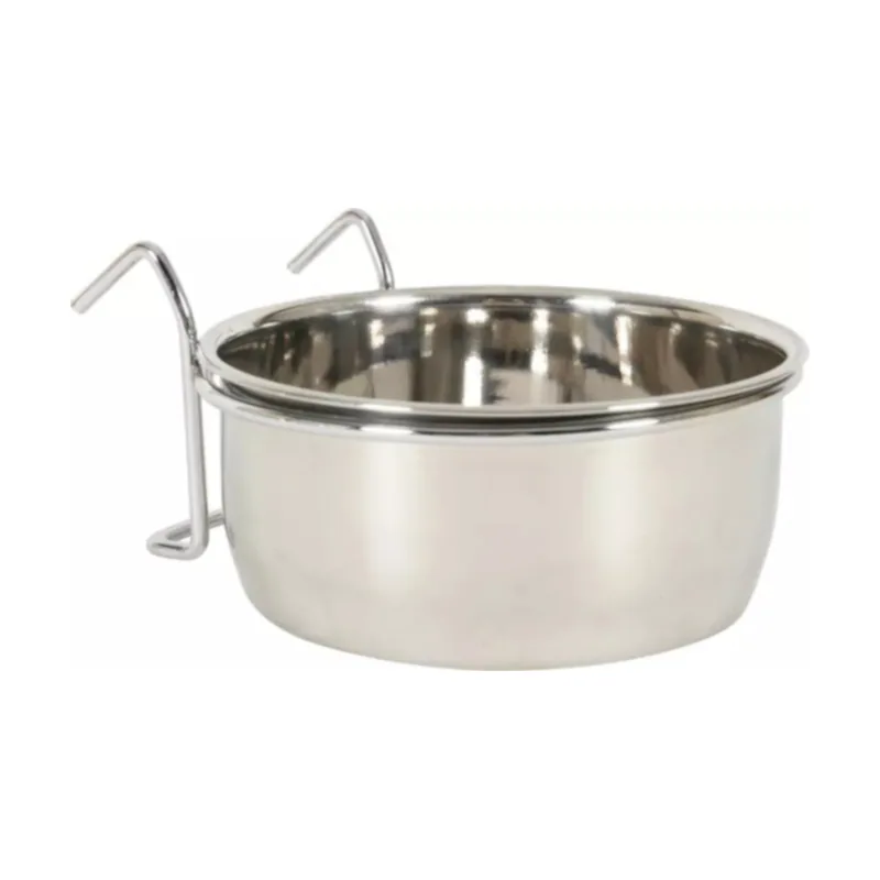 Zolux Bol de Acero Inoxidable con Gancho para pájaros