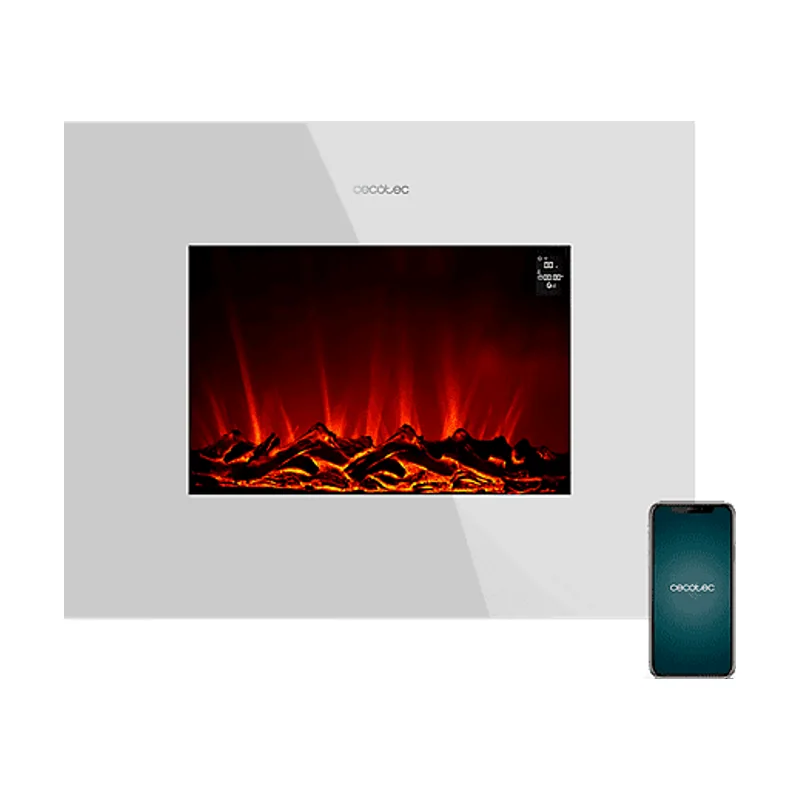 Cecotec Chimenea eléctrica Ready Warm 2690 Curved Flames Connected